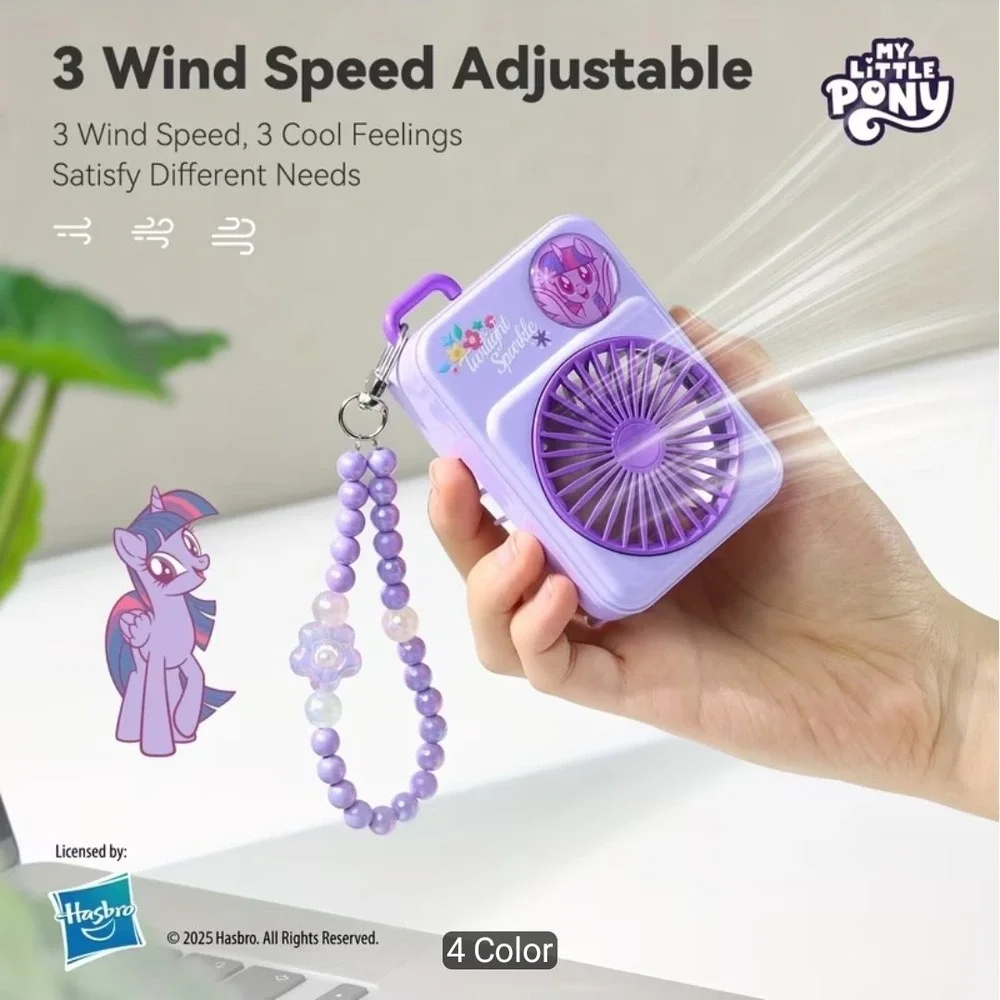 My Little Pony Flower Bead Chain Mini Fan Portable Handheld MLP‎ FLUTTERSHY